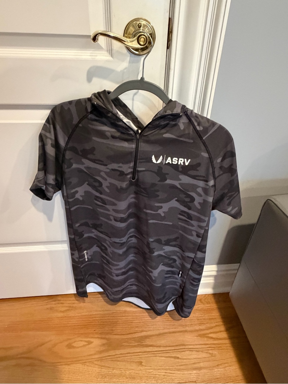 ASRV Men Gray Camo Short-Sleeve